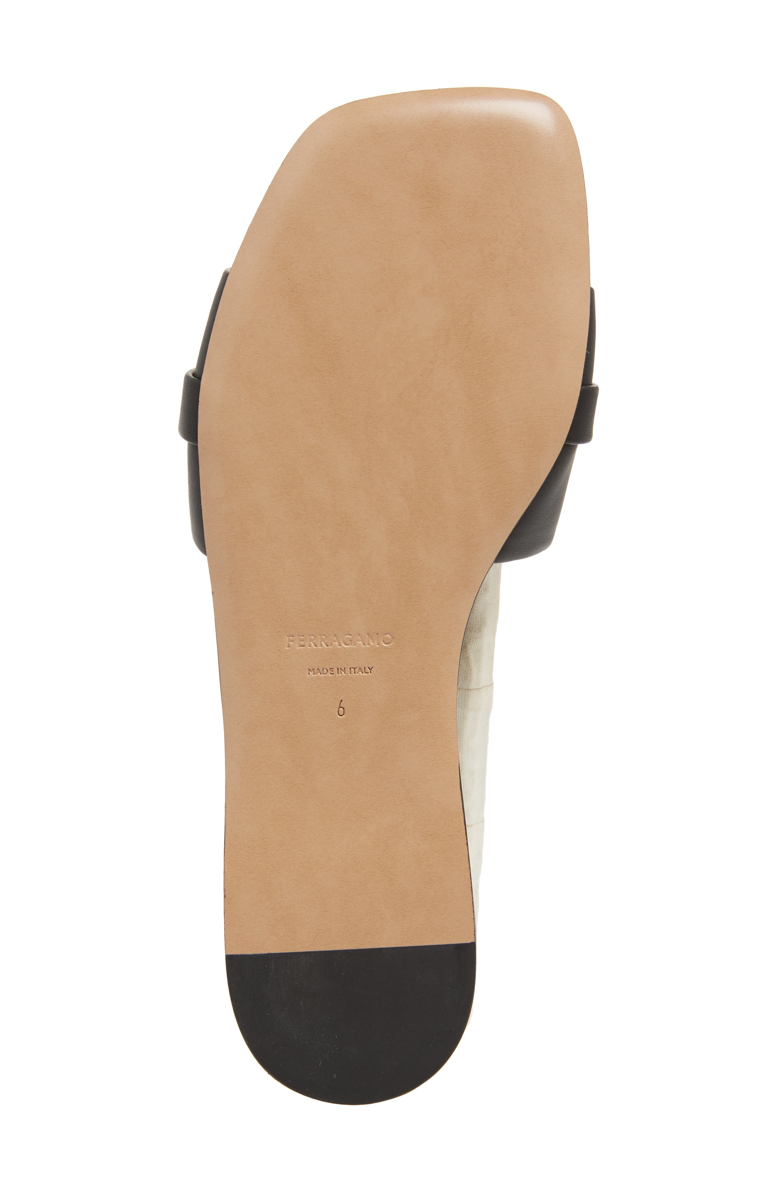 FERRAGAMO Leah Slide Sandal, Alternate, color, Black
