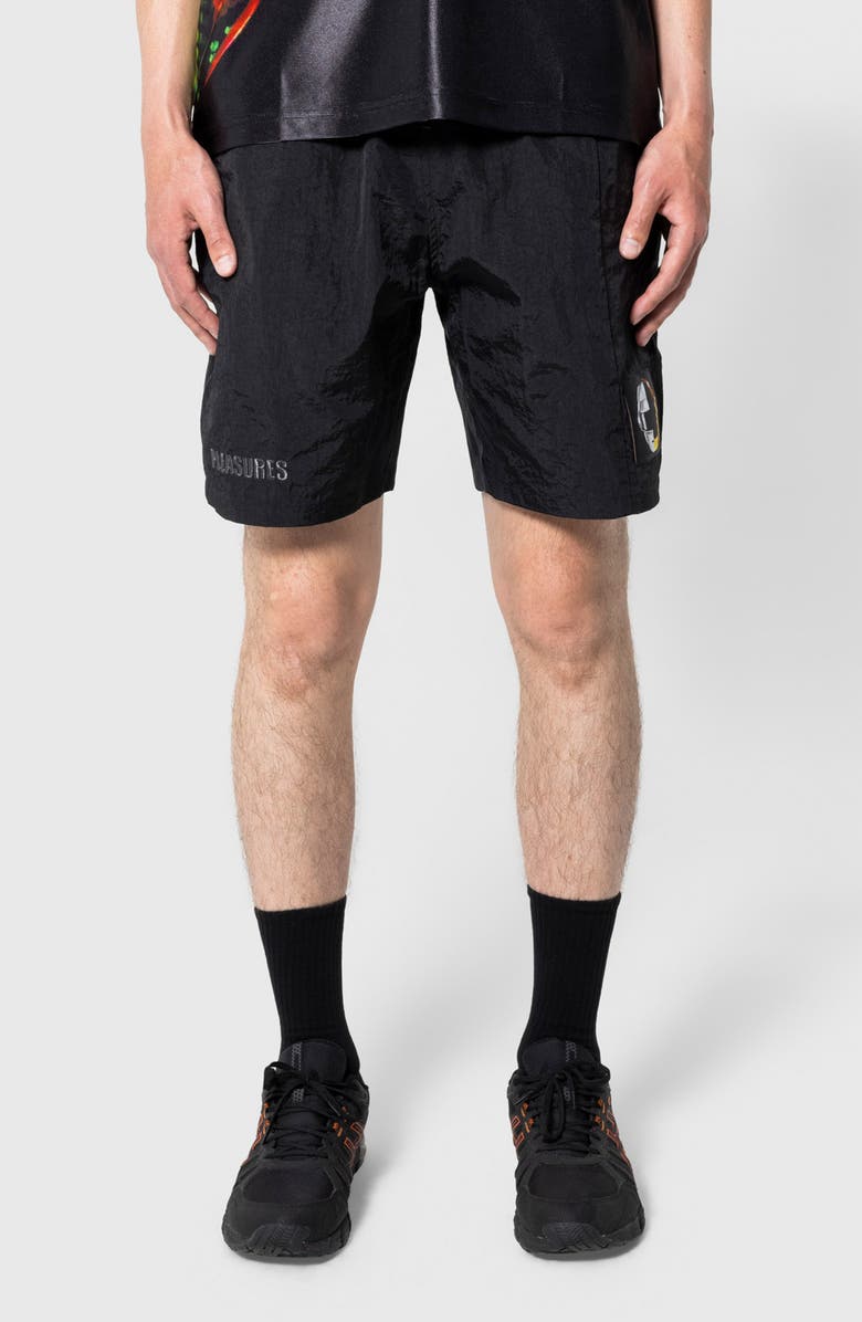 PLEASURES x Daft Punk Crush Hiking Shorts, Main, color, Black