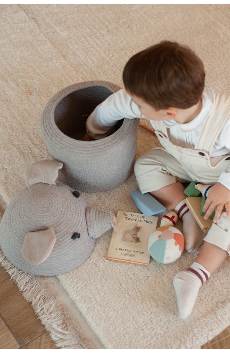 Lorena Canals Renata the Rat Basket, Alternate, color, Pearl Grey