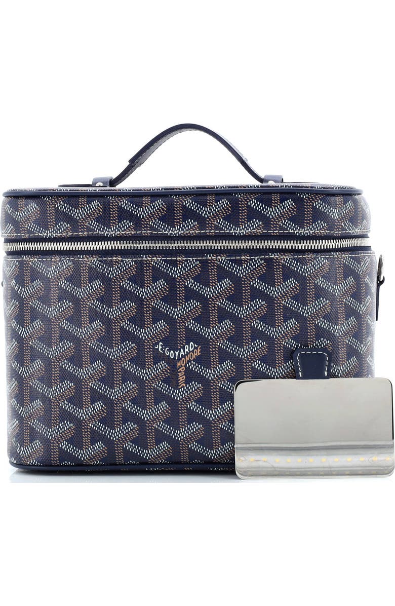 Pre-Owned Goyard Muse Vanity Case Coated Canvas, Alternate, color, Blue