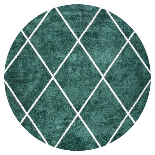 Jonathan Y Cole Minimalist Diamond Trellis Area Rug In Green/white