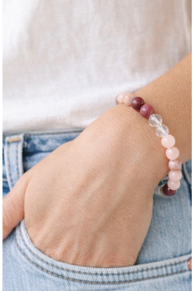 Harmony Stone Bracelet, Alternate, color, Pink