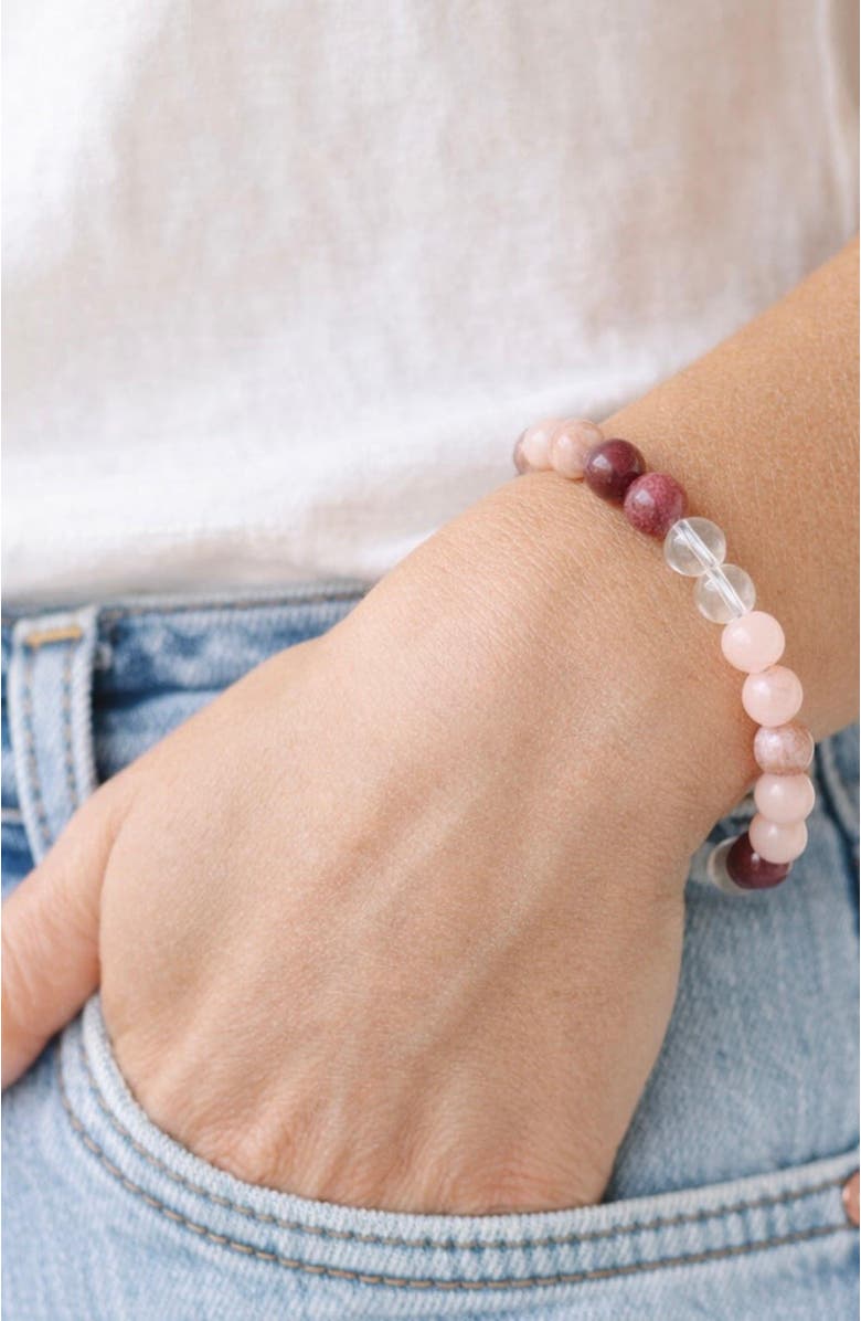 Erin McDermott Jewelry Harmony Stone Bracelet, Alternate, color, Pink