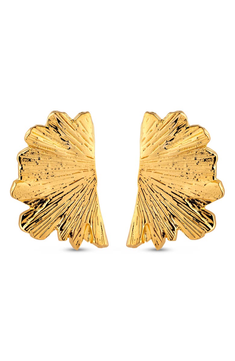 CHRISTINA CARUSO Baby Ginkgo Leaf Earrings, Alternate, color, 