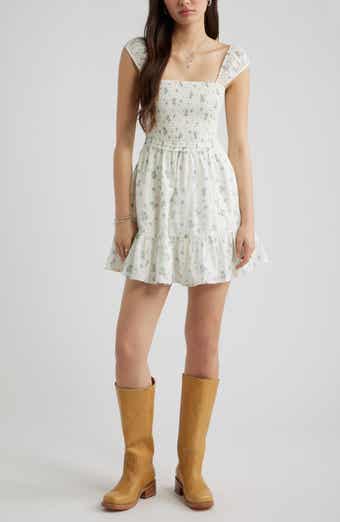 Cap Sleeve Cotton Minidress
