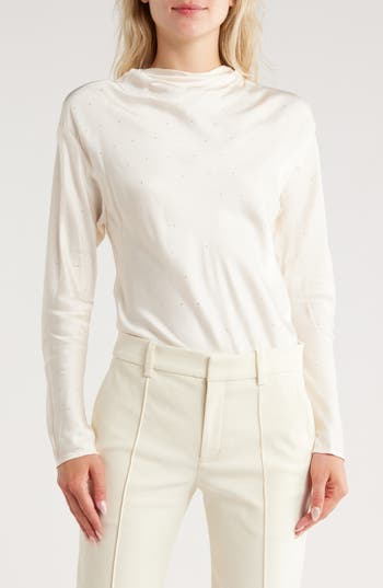 A.l.c . Georgia Embellished Satin Top In White