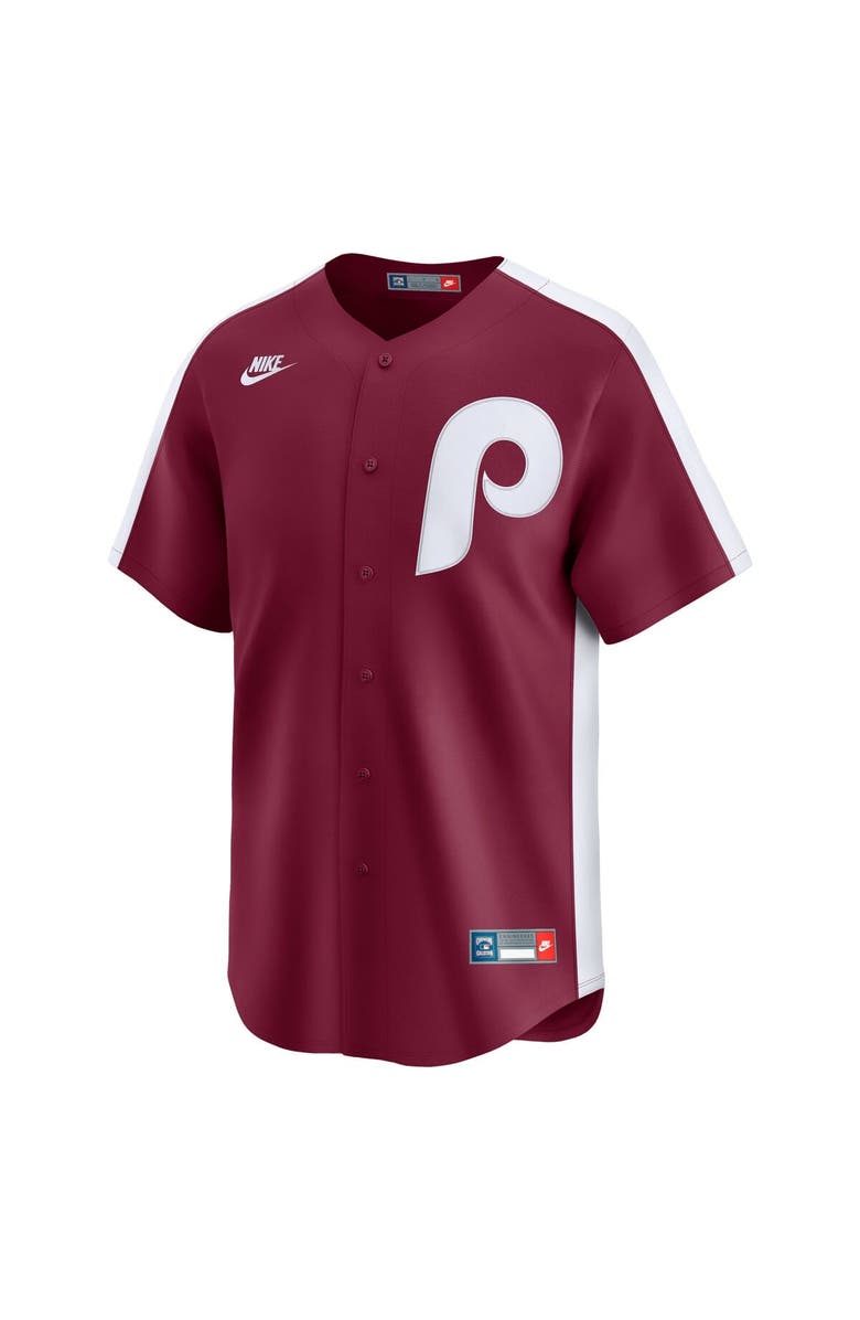 Nike Men's Nike Maroon Philadelphia Phillies Throwback Cooperstown Collection Limited Jersey, Alternate, color, Maroon