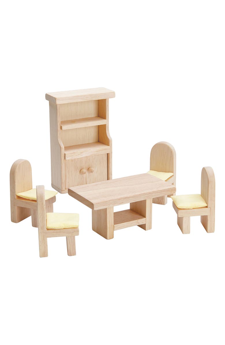 PlanToys<sup>®</sup> Classic Dollhouse Dining Room Set, Main, color, Natural