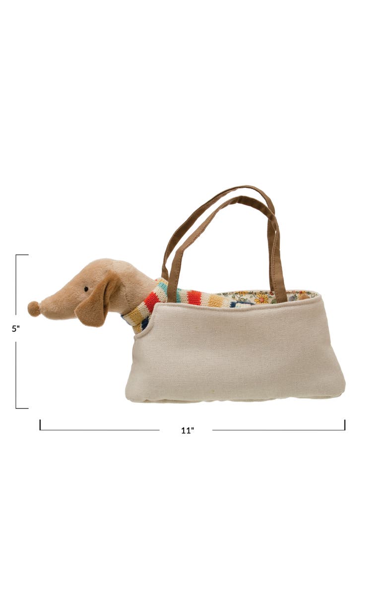 Storied Home Removable Dachshund in Dog Carrier, Alternate, color, 