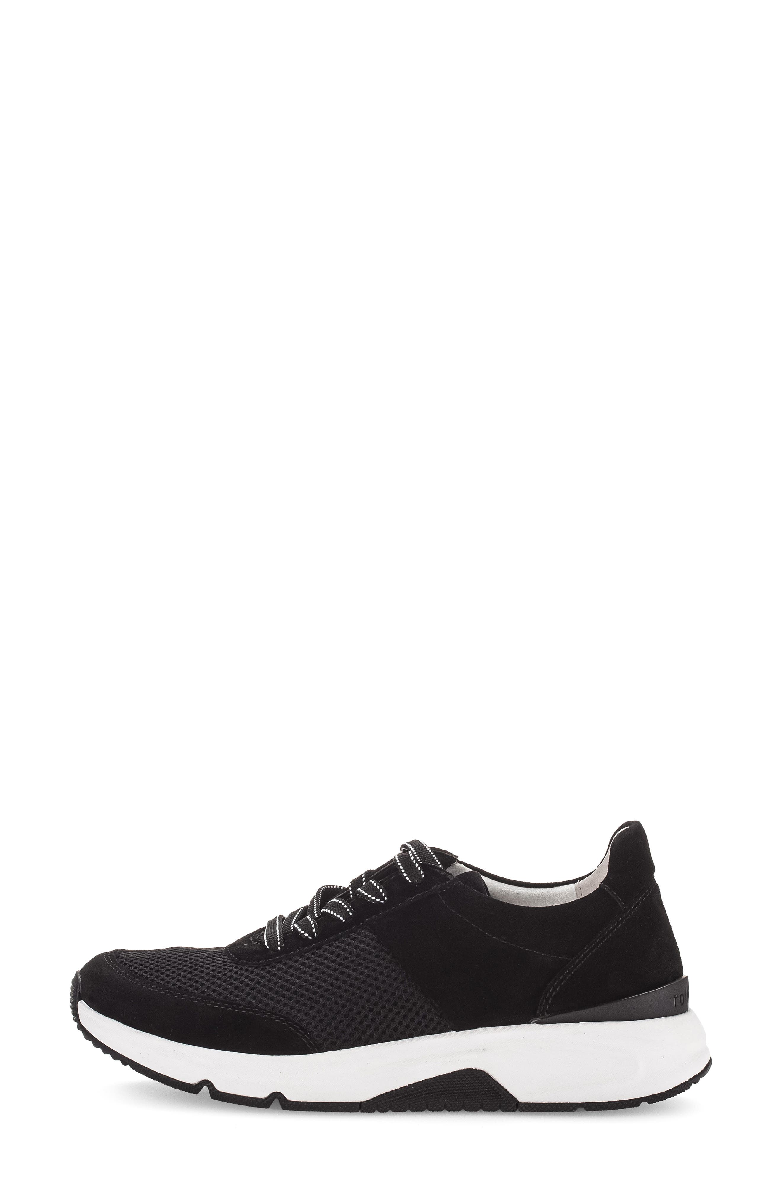 Gabor 63.334 Mixed Media Sneaker, Alternate, color, Black