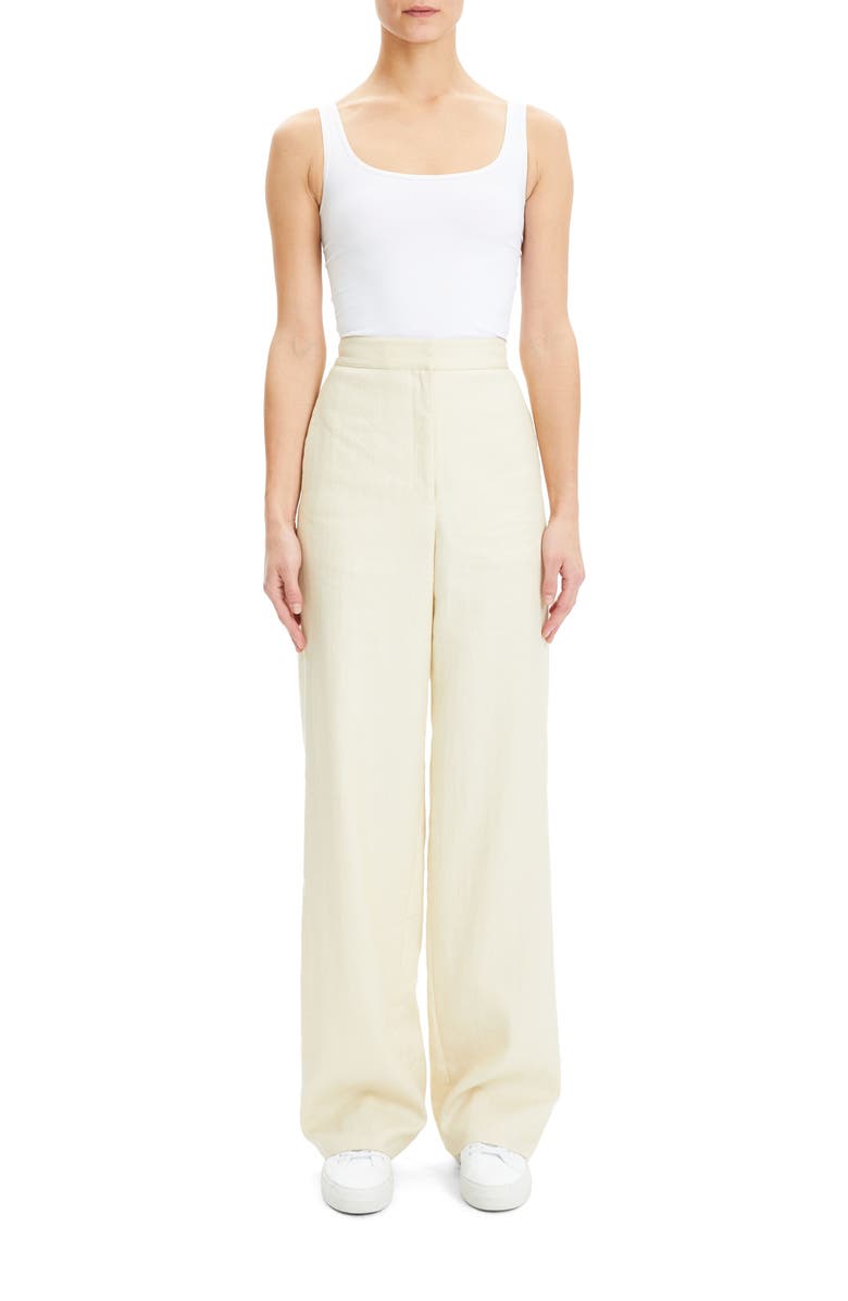 Theory Clean Wide Leg Pants, Alternate, color,