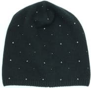 Portolano Cashmre slouchy hat with studs