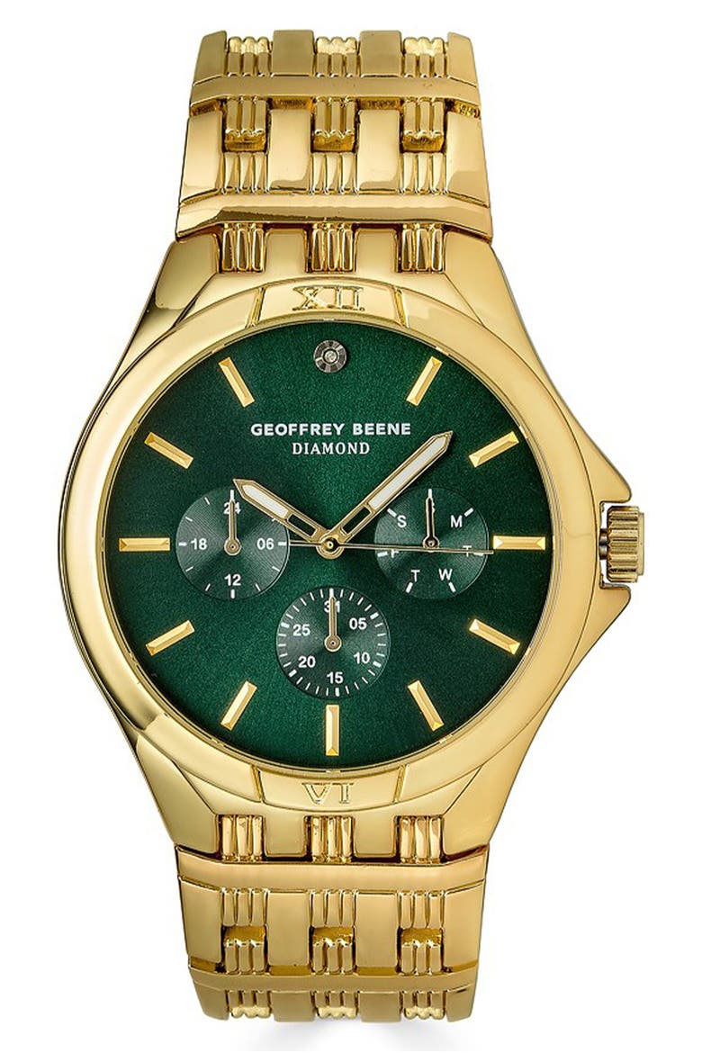 Genuine Diamond Bracelet Watch, 41mm - 0.001ct., Main, color, GOLD