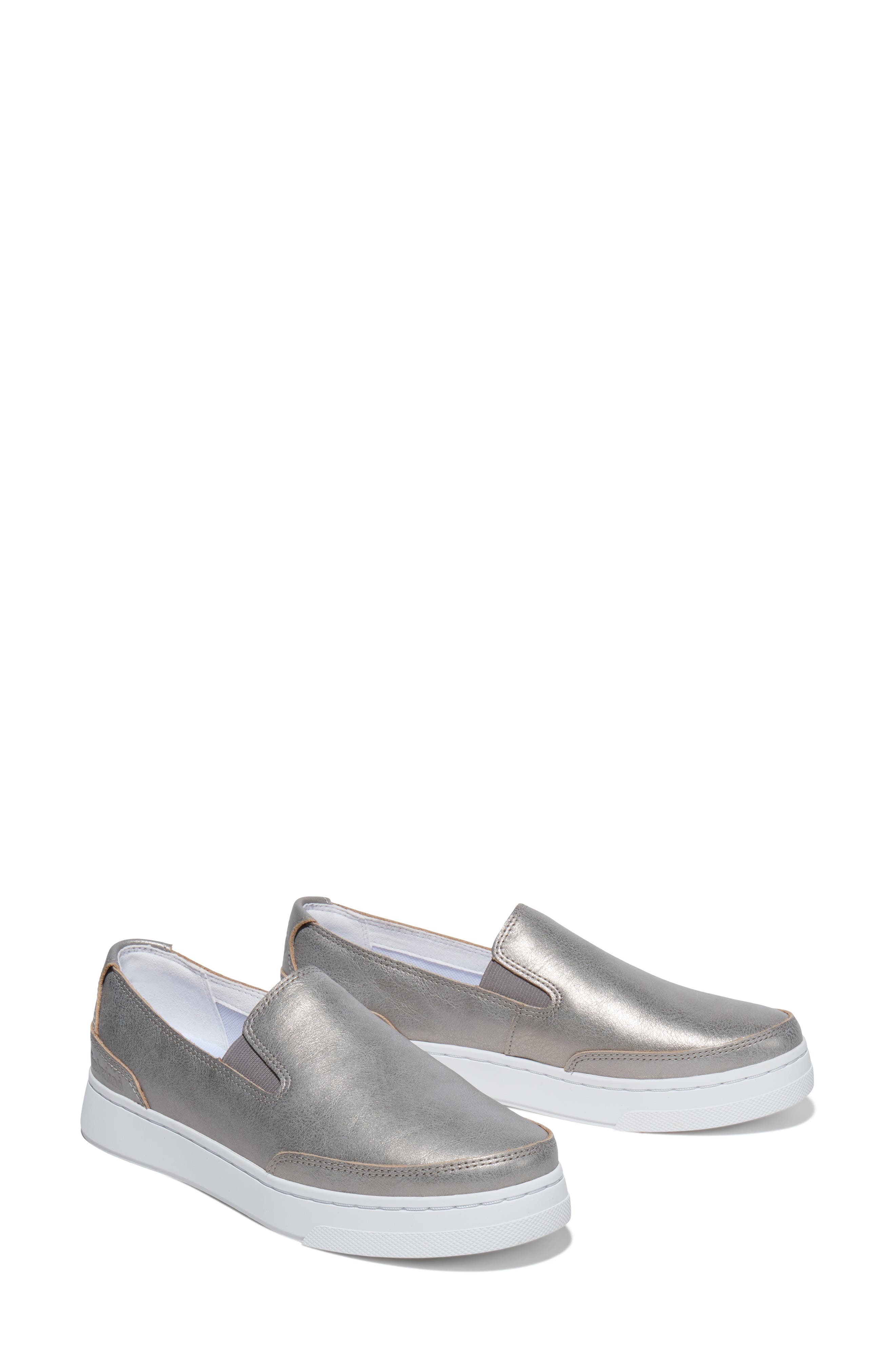 Atlanta Green Slip-On Sneaker, Main, color, MEDIUM GREY METALLIC