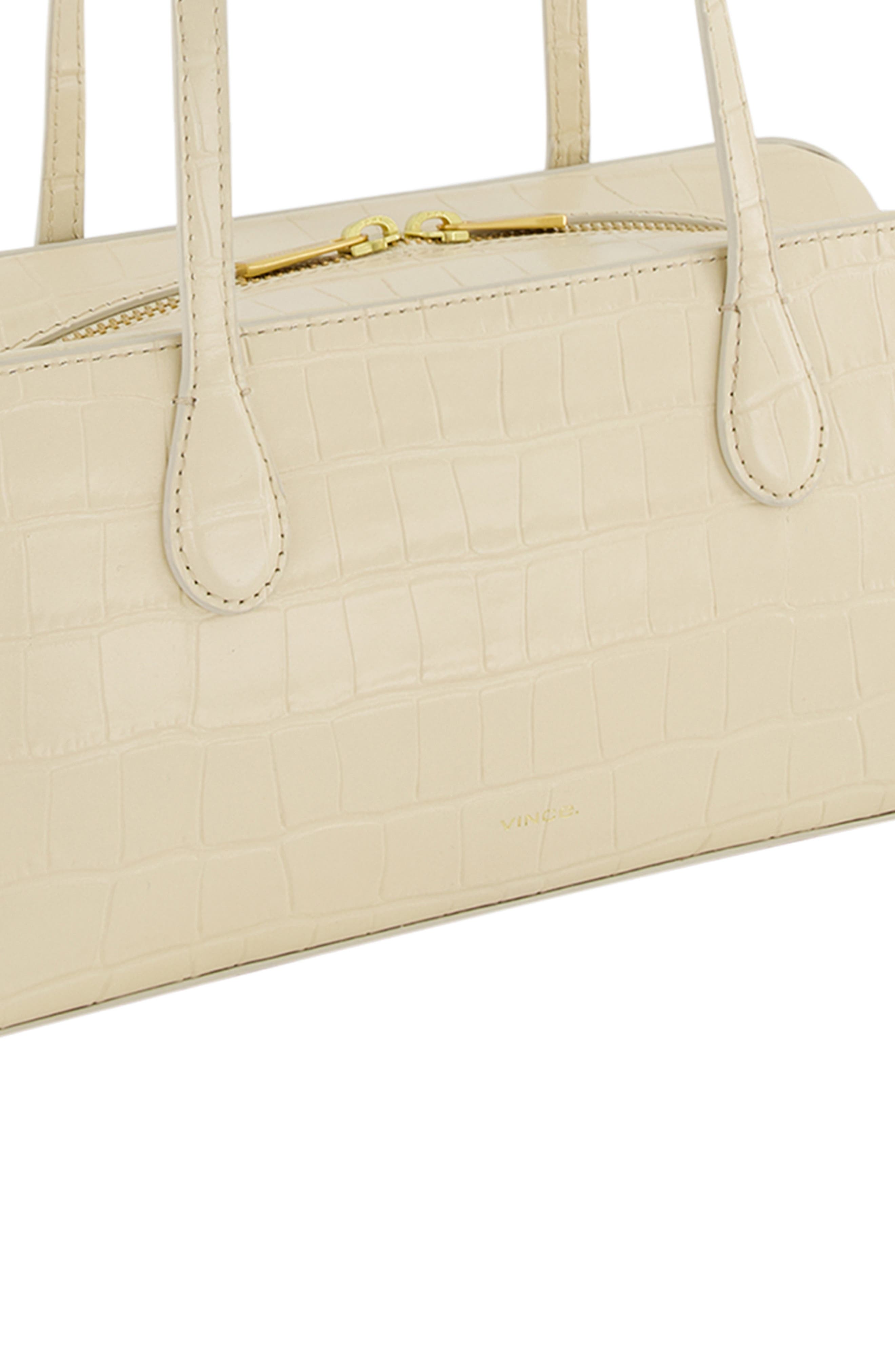 Vince Athene Croc Embossed Leather East/West Shoulder Bag, Alternate, color, Moonlight