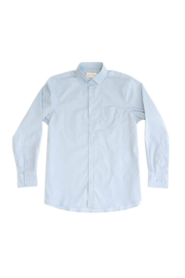 Light Blue Essential Long Sleeve Button-Up, Main, color, Light Blue