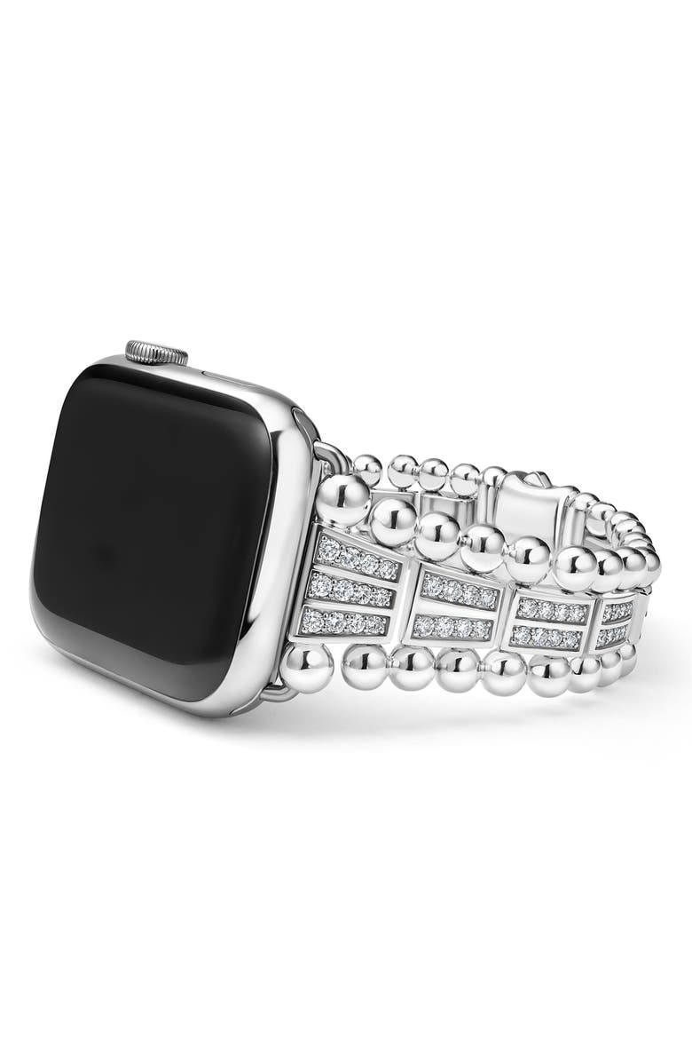 LAGOS Smart Caviar 20mm Diamond Apple Watch<sup>®</sup> Watchband, Alternate, color,