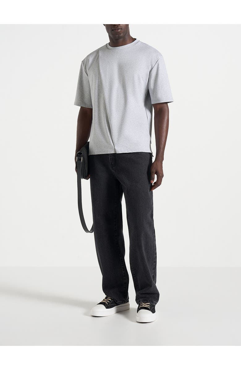 Manière De Voir Classic Relaxed Denim, Alternate, color, Black