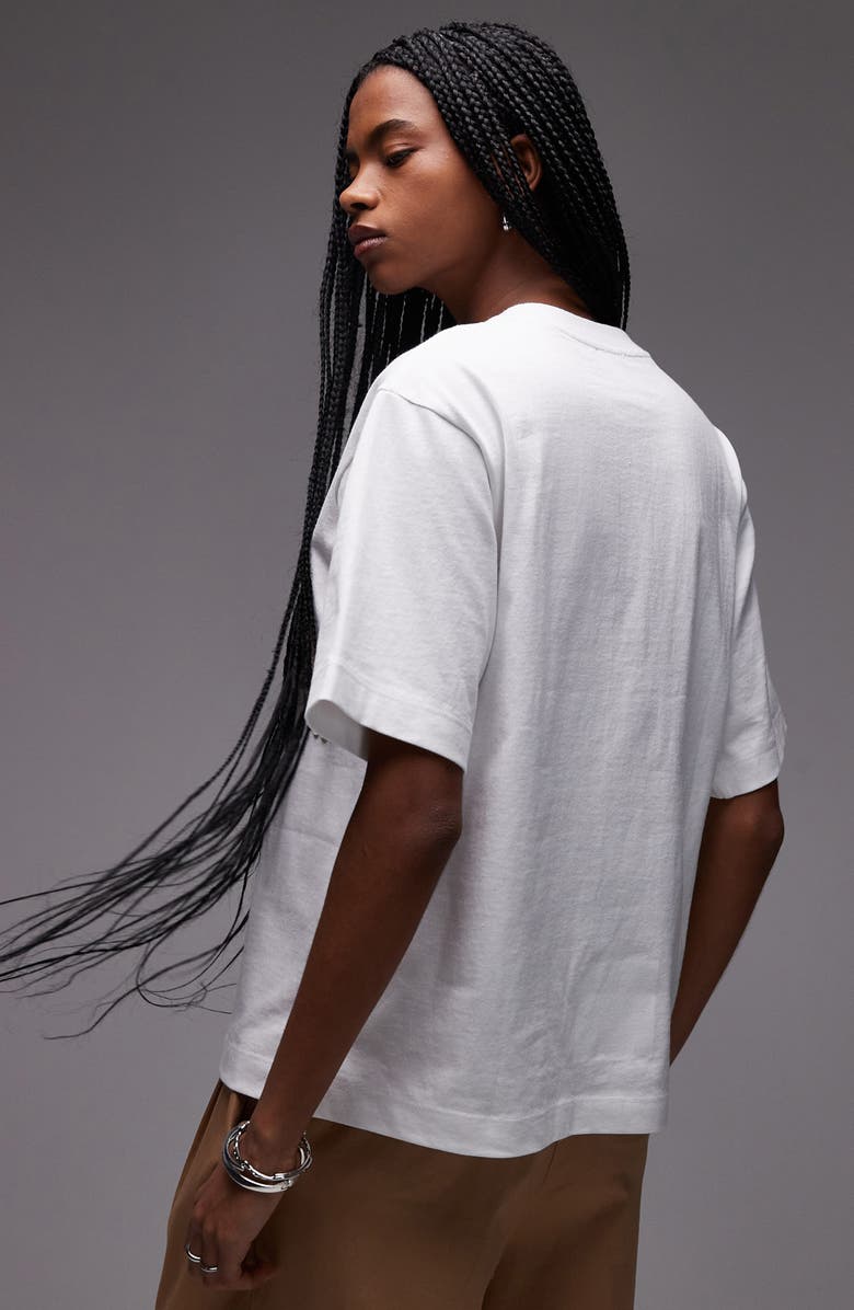 Topshop Embroidered Oversized T-Shirt, Alternate, color,