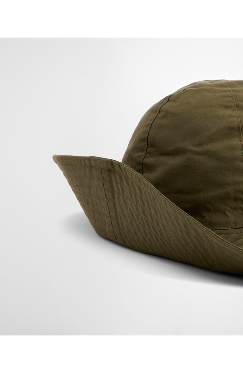 Barbour Kershop Water Resistant Waxed Cotton Bucket Hat, Alternate, color, Dusky Green