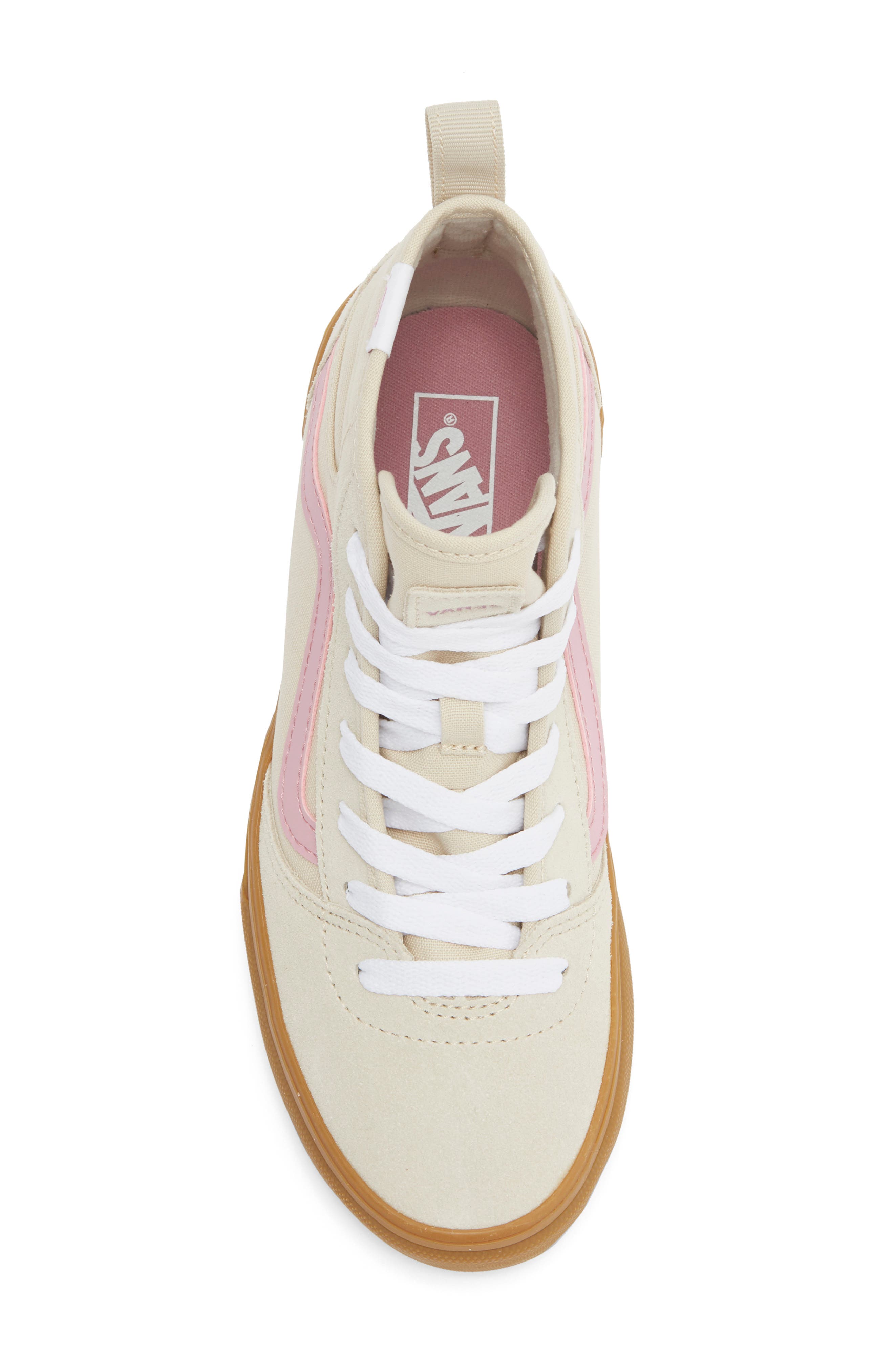 Vans Kids' Ashwood High Top Sneaker, Alternate, color, Suede/Canvas Oatmeal/Gum