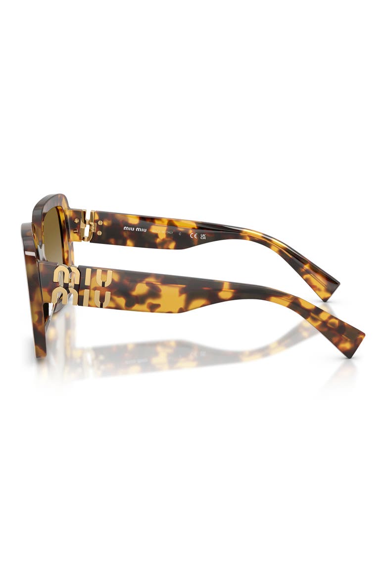 56mm Gradient Irregular Sunglasses, Alternate, color, HONEY HAVANA / BROWN GRADIENT