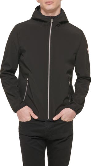 GUESS Softshell Hooded Rain Jacket Nordstromrack