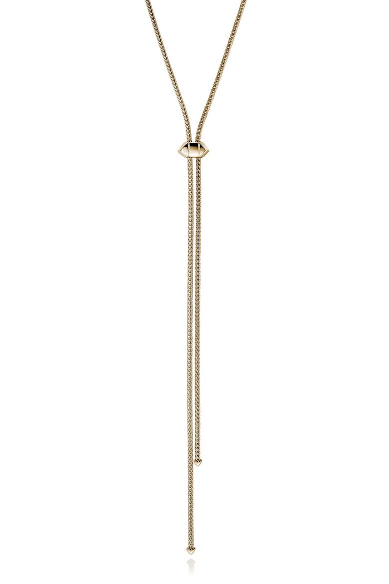 Icon Stud Bolo Necklace, 14K Gold, Diamonds, Alternate, color, GOLD