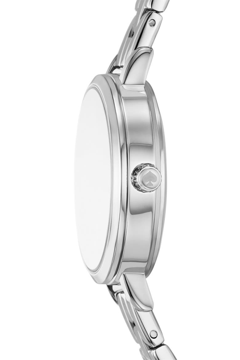 metro three-hand quartz bracelet watch & bracelet set, Alternate, color, SILVER