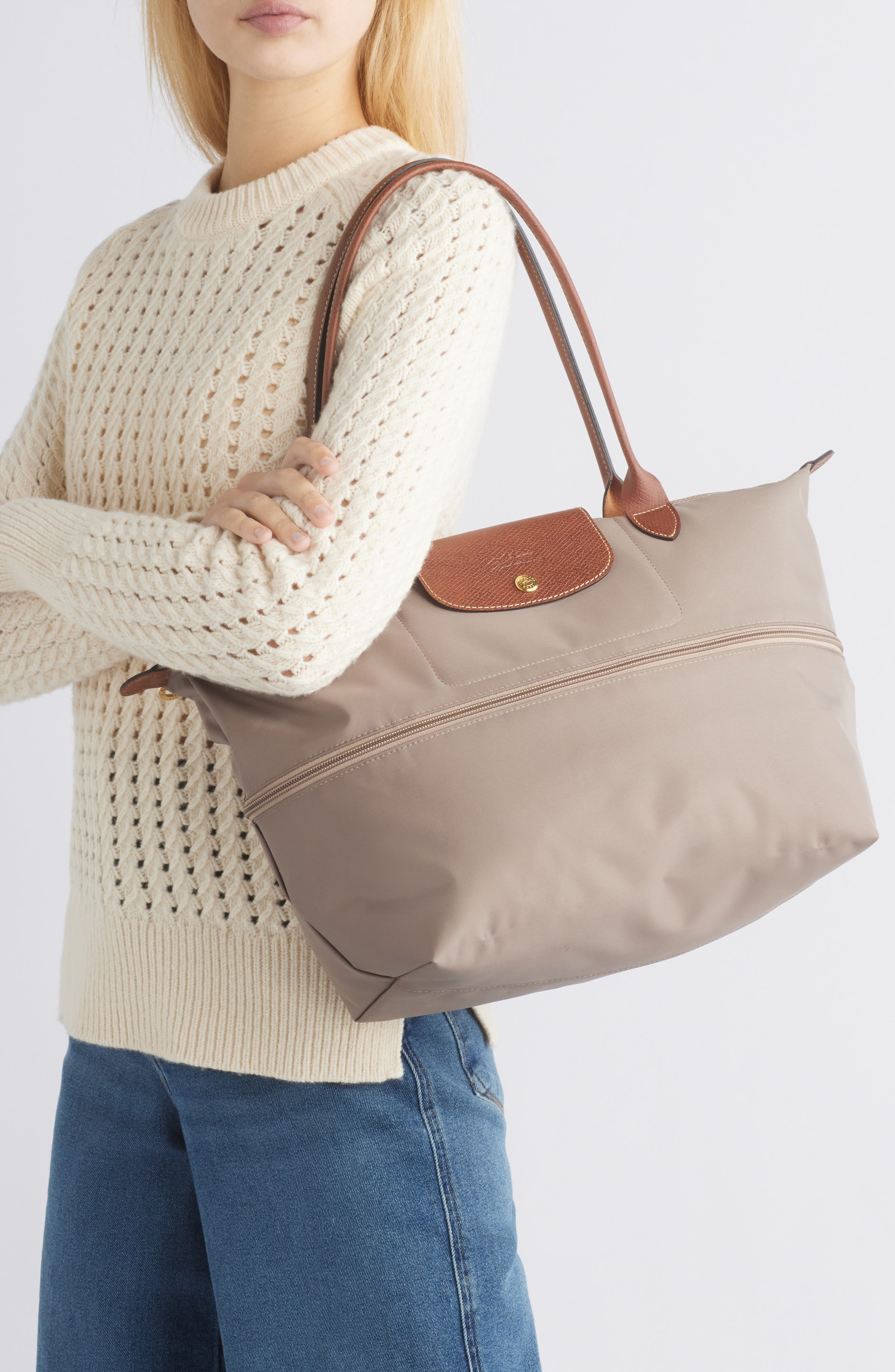 Longchamp Le Pliage Expandable Recycled Nylon Tote, Alternate, color, 