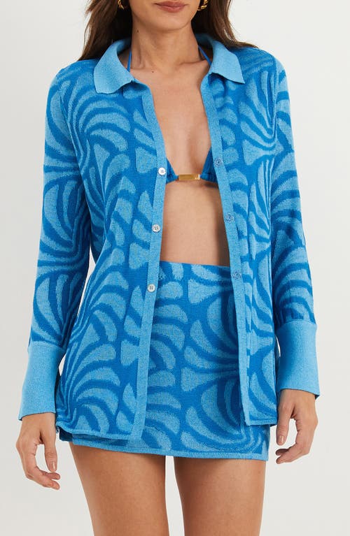 Vix Paula Hermanny Lara Textured Knit Button-up Shirt