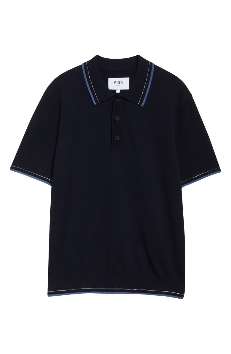 Wax London Turin Tipped Cotton Polo, Alternate, color, Navy / Blue