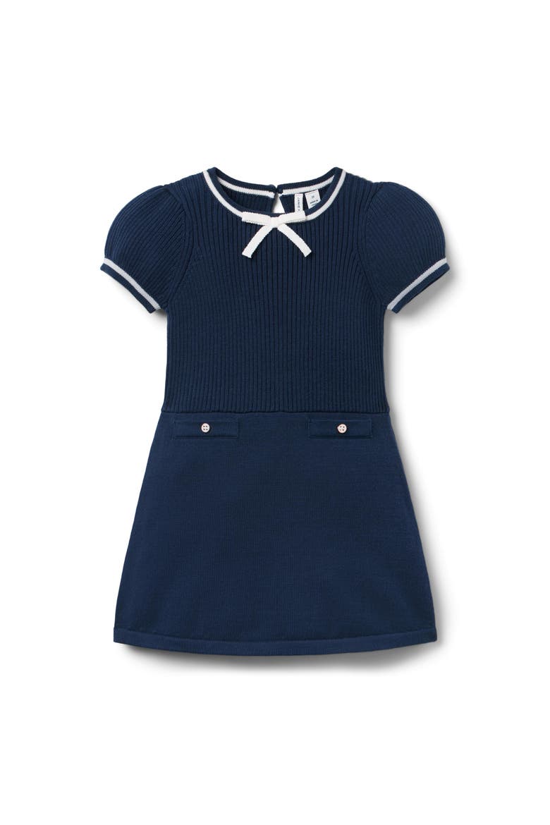 Bow Sweater Dress, Main, color, Blue