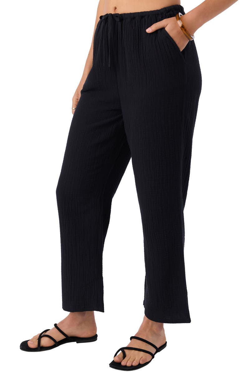 O'Neill Brenda Cotton Gauze Wide Leg Pants, Alternate, color, 