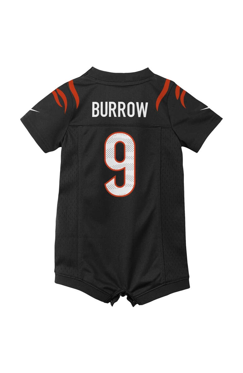Nike Newborn & Infant Nike Joe Burrow Black Cincinnati Bengals Game Romper Jersey, Alternate, color, Black