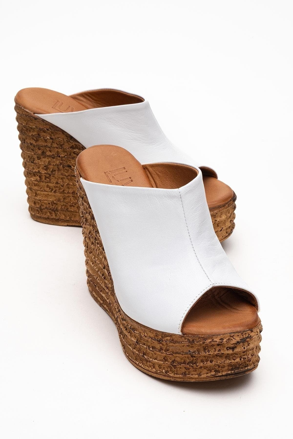 Forever & Always Shoes Nelly Leather Platform Sandal, Main, color, White Leather