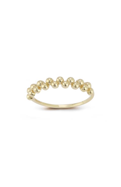 14K Gold Bubble Ring