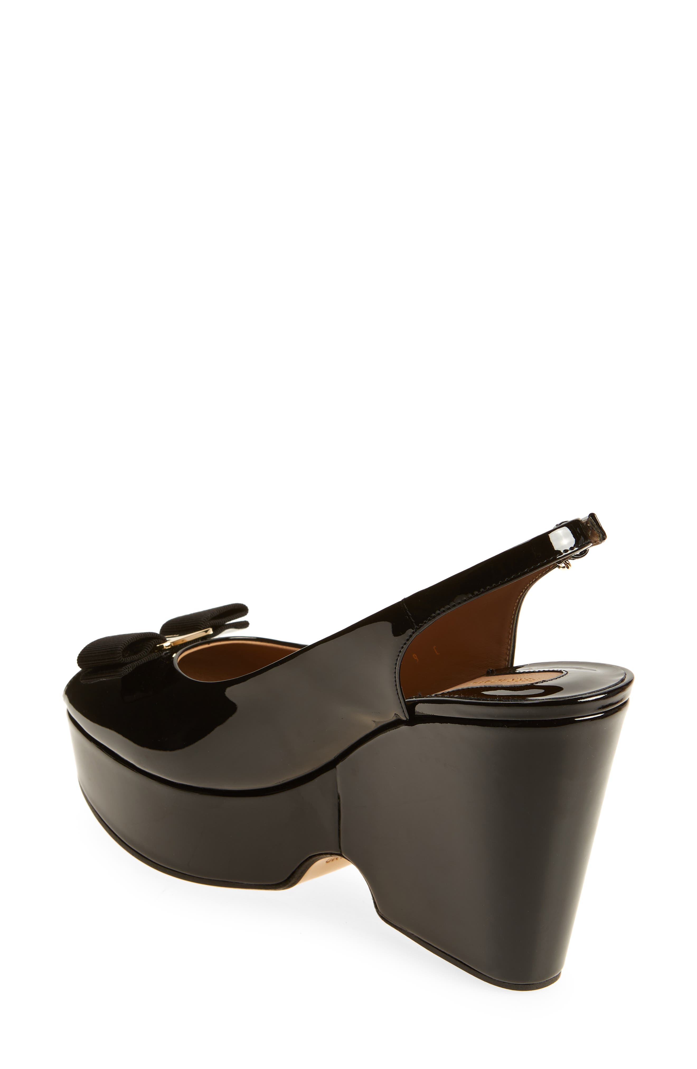 FERRAGAMO Lally Platform Slingback Pump, Alternate, color, 