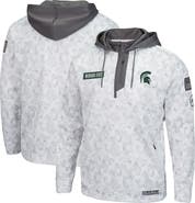 COLOSSEUM Men's Colosseum Arctic Camo Michigan State Spartans OHT Military Appreciation Quarter-Zip Hoodie