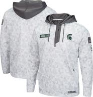 COLOSSEUM Men's Colosseum Arctic Camo Michigan State Spartans OHT Military Appreciation Quarter-Zip Hoodie