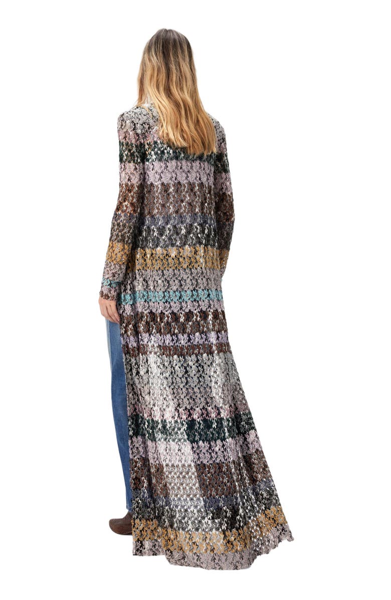 Missoni Long Cardigan With Lace Straps, Alternate, color, Multicoloured