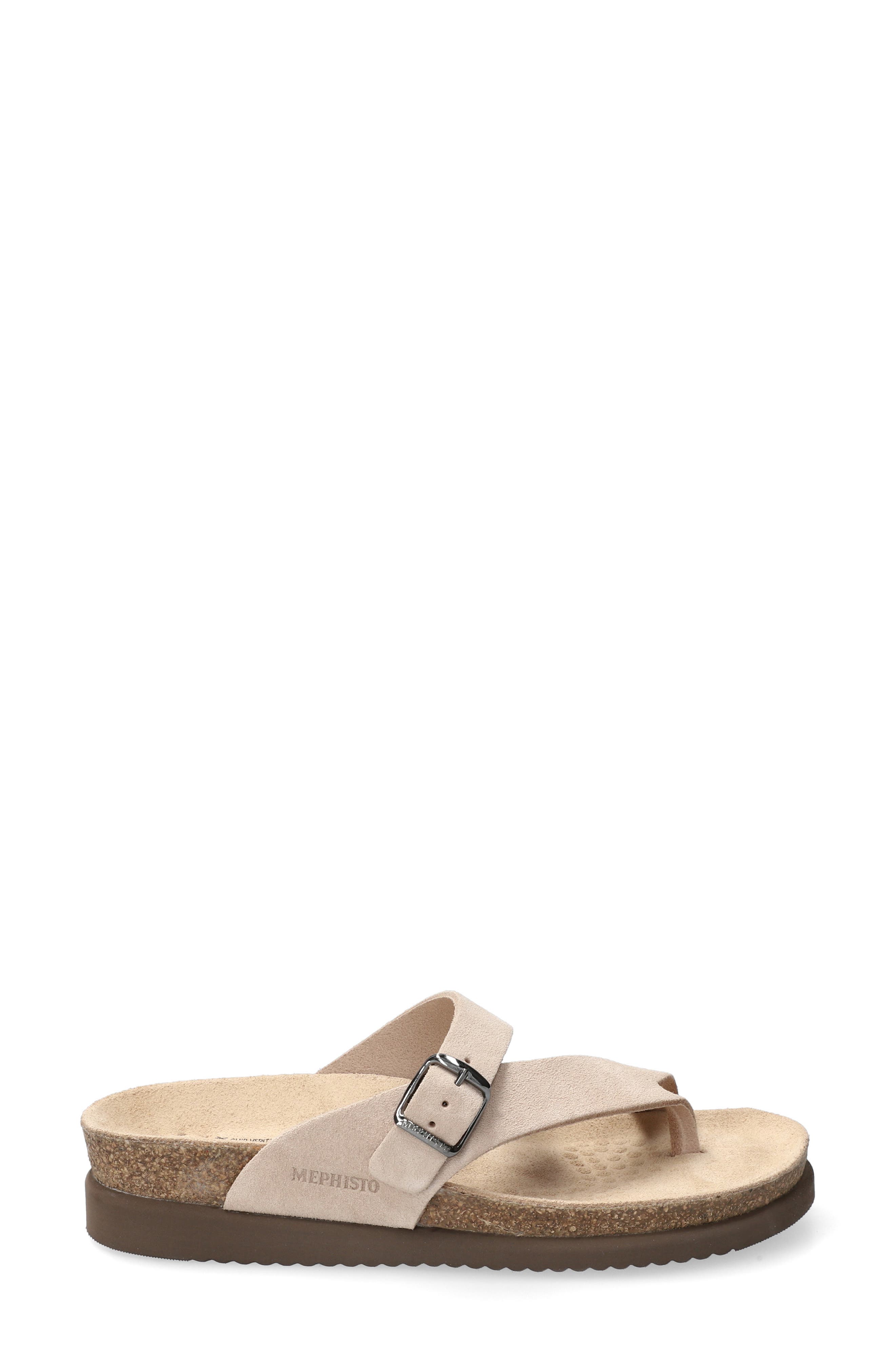 Mephisto Helen Toe Loop Sandal, Alternate, color, Light Sand