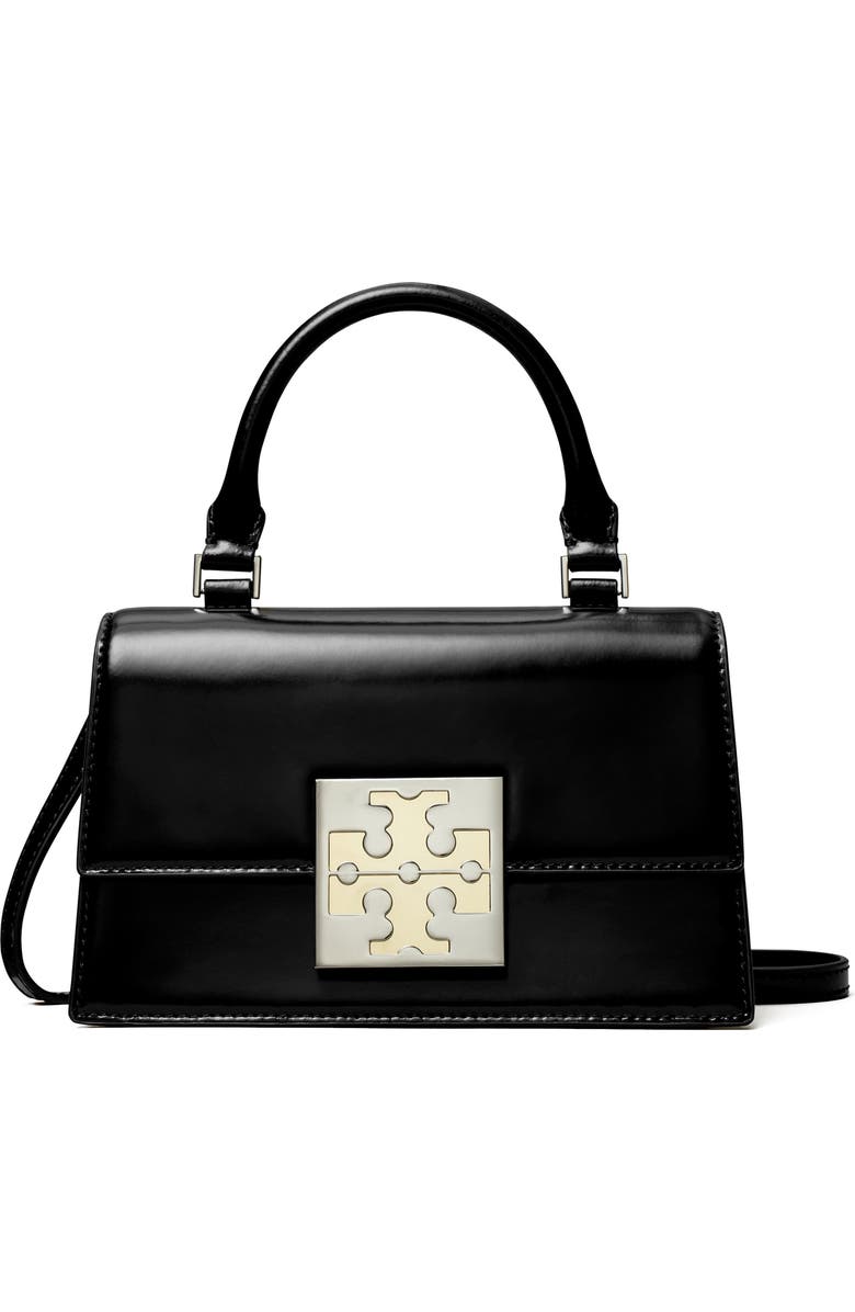 Tory Burch Bon Bon Spazzolato Mini Top-Handle Bag, Main, color,