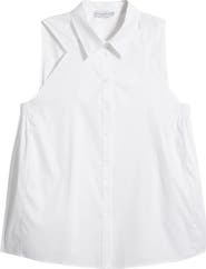 HARSHMAN Ziva Sleeveless Button-Up Shirt