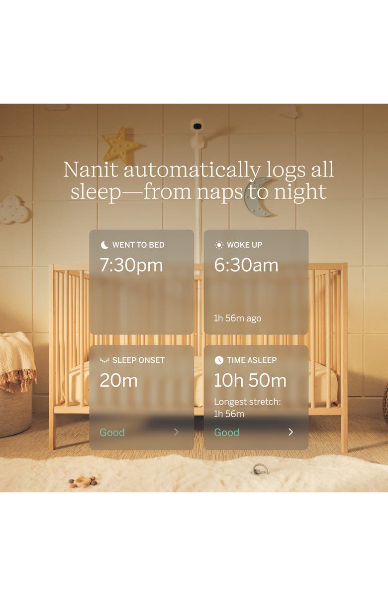 Nanit Pro Smart Baby Monitor & Wall Mount, Alternate, color, White