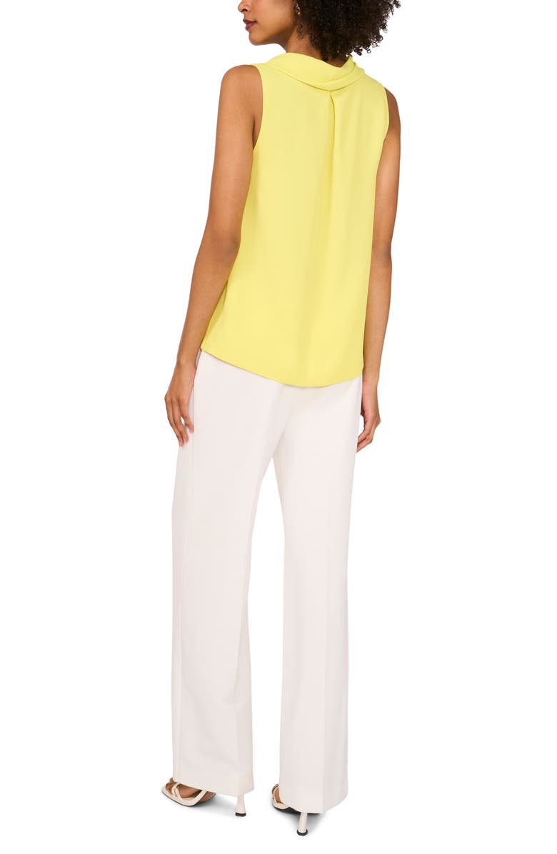 Vince Camuto Cowl Neck Sleeveless Blouse, Alternate, color, Limoncello