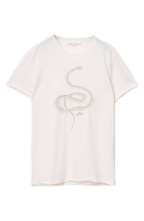 John Varvatos Raw Edge Organic Cotton Graphic T-shirt In Neutral