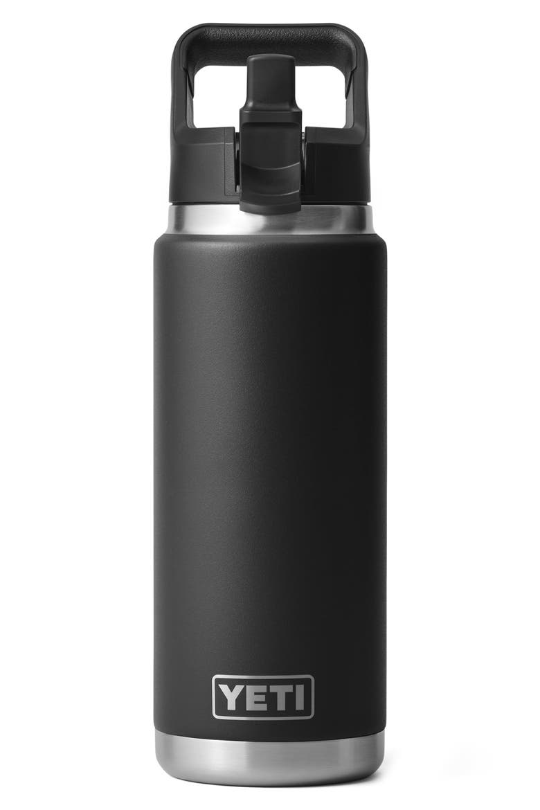Rambler 26-Ounce Straw Bottle, Alternate, color, BLACK