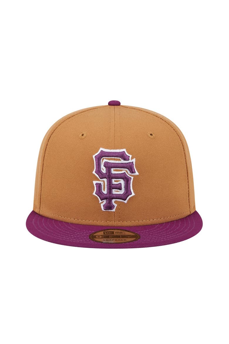Men's New Era Brown/Purple San Francisco Giants Color Pack Two-Tone 9FIFTY Snapback Hat, Alternate, color, Brown