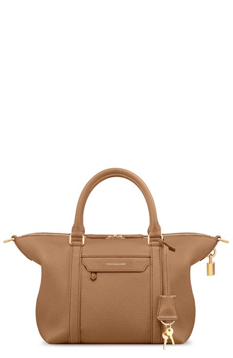 Small Leather Weekender Bag